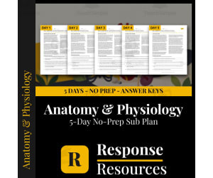 Anatomy and Physiology Emergency Sub Plans - 5 Days No Prep