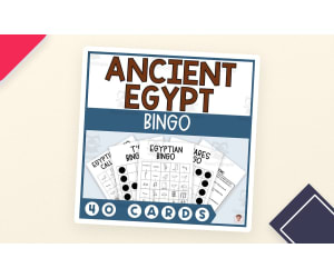 Ancient Egypt Bingo (40 Cards, 8 Ways to Win)