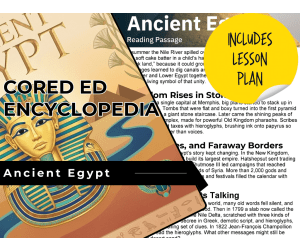 Ancient Egypt Reading Comprehension Passage - Cored Ed Encyclopedia