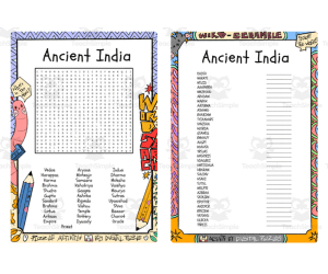 Ancient India word search & scramble