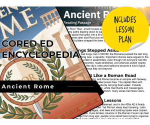 Ancient Rome Reading Comprehension Passage - Cored Ed Encyclopedia
