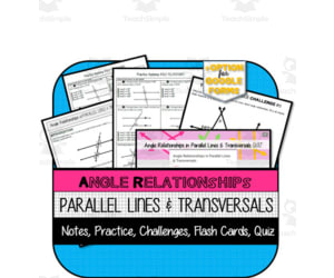 Angle Relationships in Parallel Lines NOTES, PRACTICE, QUIZ