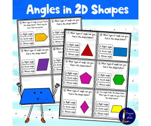 Angles In 2D Shapes Task Cards