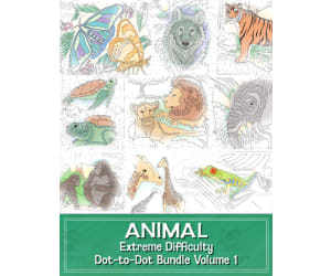 Animal Extreme Difficulty Dot-to-Dot Bundle (12 Printable Puzzles!)