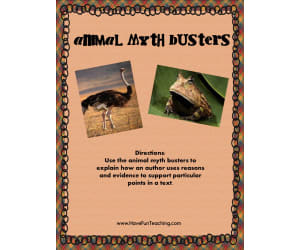 Animal Myth Busters Author's Purpose Activity