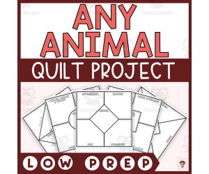 Animal Research Project-Based Learning (Build a Quilt for ANY Animal)