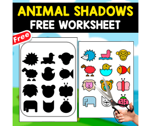 ANIMAL SHADOWS | 1 FREE WORKSHEET