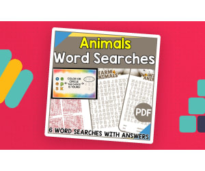 Animals Word Searches (PDF)