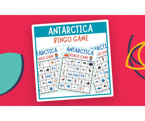 Antarctica bingo game polar arctic geography explorers activities