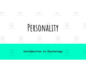 AP Psychology: Personality Lecture Slides.