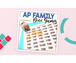 AP Word Dice Games - A CVC Phonics Center