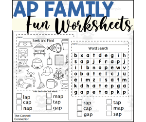 AP Word Family Fun Worksheets