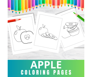 Apple Coloring Pages For Early Learners | Early School Activity Pages