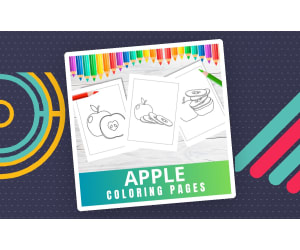 Apple Coloring Pages For Early Learners | Early School Activity Pages