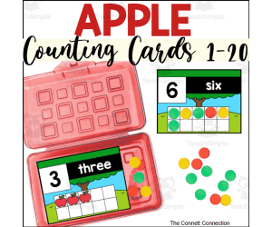 Apple Counting Cards 1-20