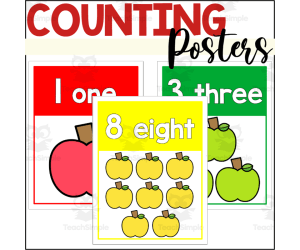 Apple Counting Posters 1-10