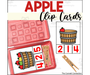 Apple Counting to 10 Clip Cards