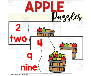 Apple Counting to 10 Puzzles