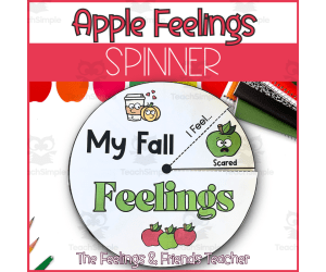 Apple Feelings Spinner | Fall Emotions Wheel | SEL Feelings Check-In