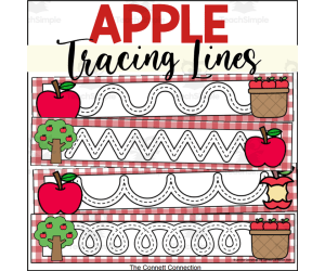 Apple Prewriting Tracing Lines