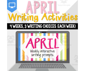 April Weekly Interactive Writing Prompts | Poetry Month Writing Prompt