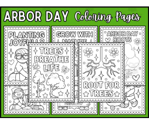 Arbor Day Coloring Pages - Spring Coloring Sheets