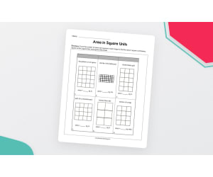 Area in Square Units Worksheet