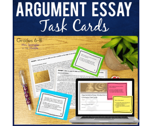 Argumentative Essay Task Cards: Introduction and Conclusion Task Cards