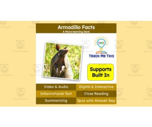 Armadillo Facts | Interactive Science Lesson | Micro-Learning Deck