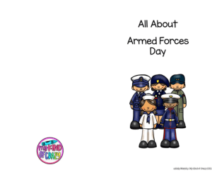 Armed Forces Day Adapted Book, Printable, Color and BW, Special Ed