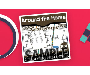 Around the Home Crossword : 1 Page Sample (PDF)
