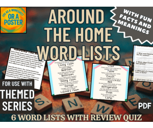 Around the Home Word List Posters (PDF)