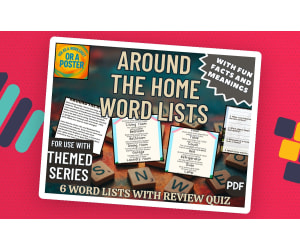 Around the Home Word List Posters (PDF)