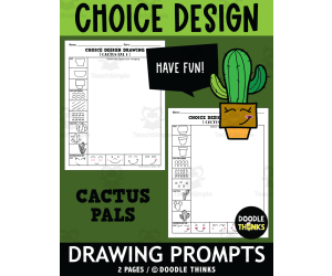 Art Activity Cactus Pals Choice Design Drawing Prompts