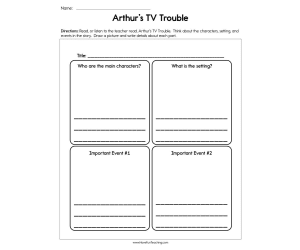 Arthur's TV Trouble Worksheet