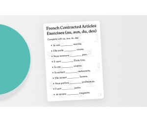 article contracté in french exercises with answers