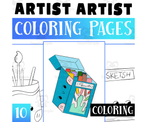 Artist Coloring Pages Worksheet Activity For Morning Work