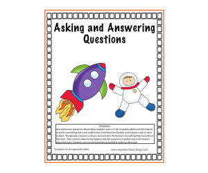 Asking and Answering Questions Activity