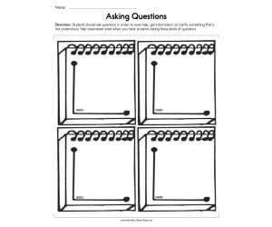 Asking Questions Worksheet