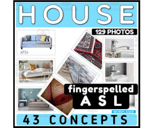 ASL House Flash Cards Vocabulary Photos