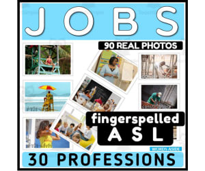 ASL Professions Flash Cards Vocabulary Photos