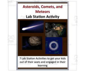 Asteroids, Comets and Meteors - 7 Lab Station Activities