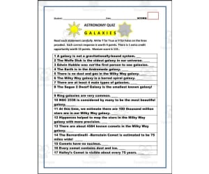 Astronomy: Galaxies Quiz