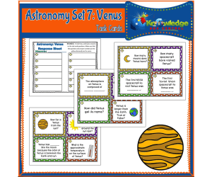 Astronomy Task Cards: Set 7: Venus - EBOOK