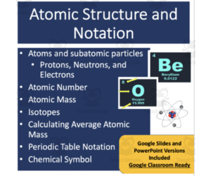 Atomic Structure and Notation - Lesson Bundle