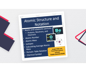 Atomic Structure and Notation Lesson - Google Slides and PowerPoint Lesson
