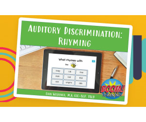 Auditory Discrimination: Rhyming - BOOM Cards