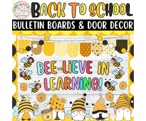 August And Bee Back To School Bulletin Board or Door Decor Kit