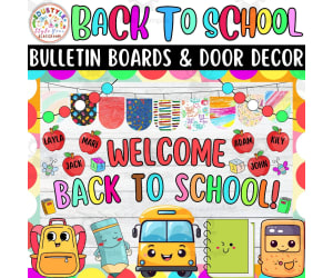 August And Welcome Back To School Bulletin board or door Decor kit