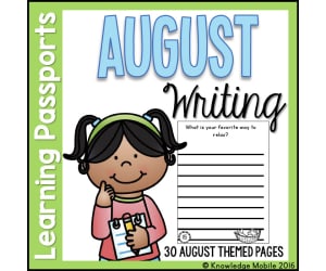 August Writing Prompts - Learning Passport